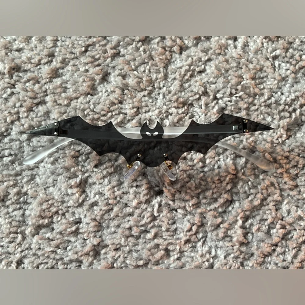 Black Bat-Shaped Sunglasses